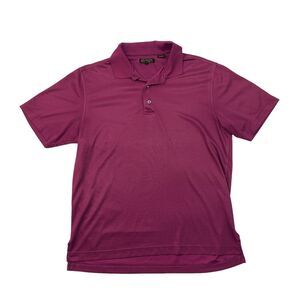 Monterey Club Golf Shirt Mens L Large Geranium Purple Stretch Performance Polo